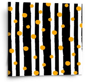 Sablio Obraz Pruhy a bodky - 110x110 cm