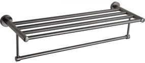 Mexen Remo, polica s vešiakom na uteráky, grafitová, 7050720-66