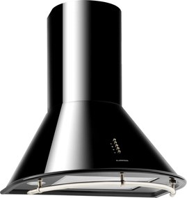 Klarstein Lumio Neo, digestor, 60 cm, komínový, 610 m³/h, retro dizajn, nehrdzavejúca oceľ, čierny