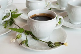 Thun kávová súprava 6ks šálok s podšálkami  Bernadotte biela pre 6 osôb