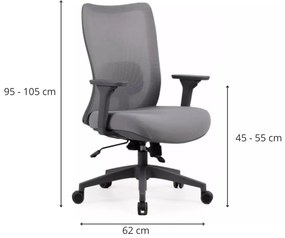 Kancelárska stolička Spinor sivá