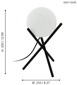 Eglo 97333 - Stolná lampa CASTELLATO 1xE14/28W/230V