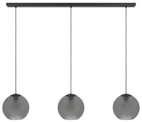 Eglo 390214 - Luster na lanku ARANGONA 3xE27/40W/230V dymová