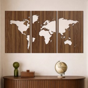 DUBLEZ | Drevená nálepka na stenu - Mapa sveta
