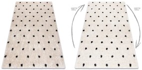 Koberec FLUFFY 2370 shaggy bodky - krém / antracit