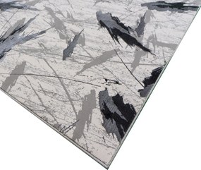 Koberec Allianz 6310 GREY – sivý obdĺžnik s abstraktným vzorom Rozmer: 60x100 cm