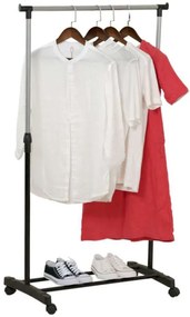 Vešiakový stojan VERA na kolieskach čierny