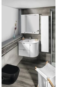 Sapho - Rohové zapustené umývadlo PULSE 75x43 cm mramor/biela