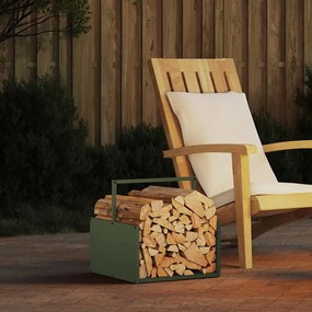 Regál na krbové drevo, 40x40x40 cm, za studena lisovaná oceľ 864274