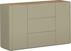 Komoda Elivo 150 cm so zásuvkami - eukalyptus / dub baltic dune