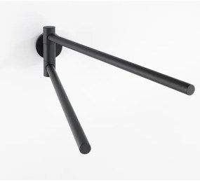 WENKO 24238100-Držiak uterákov BOSIO BLACK 5,5x43 cm nerez/strieborná