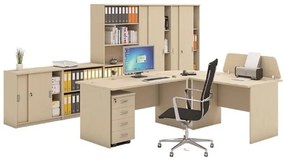 Zostava kancelárskeho nábytku MIRELLI A+, typ B, breza