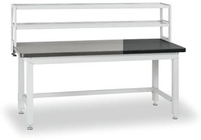 Prídavná kovová polica na náradie pre stoly BL, 2 police, nosnosť 40 kg, 1800 x 300 x 450 mm