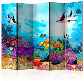 Paraván - Colourful Fish II [Room Dividers] Veľkosť: 225x172, Verzia: Obojstranný