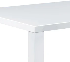 Autronic - jedálenský stôl 120x80x76cm, vysoký lesk biely - AT-3006 WT AKCE