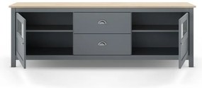TV stolík sivozelený z borovicového dreva 180x59x40 cm Misti – Marckeric