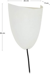 Biele nástenné svietidlo do zásuvky Nibla – Kave Home