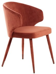 Svetločervené čalúnené jedálenské kreslá v súprave 2 ks Kosaka – Light &amp; Living