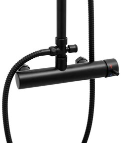 Sprchová súprava KIT - čierna - hlavica 20x20 cm