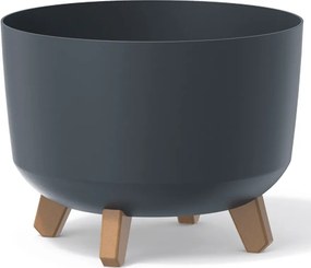 Plastový kvetináč na nožičkách DGRL300 29 cm - antracit