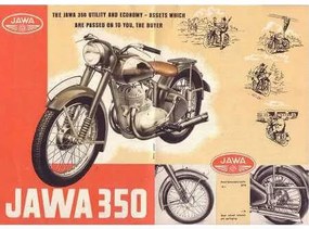 Ceduľa Jawa 350 - plagát