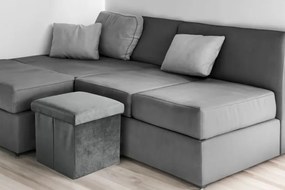 Úložná taburetka DIEGO M grafitová