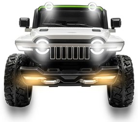 Baby Mix Detské elektrické autíčko Flexible, biele