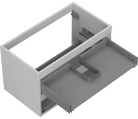 Mexen Box-A, závesná skrinka 80 cm, 2 zásuvky, matná sivá, 91AX0-0800-470-2-62
