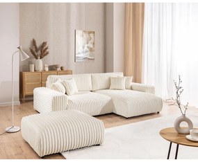 Krémová menčestrová podnožka Justin – Ropez