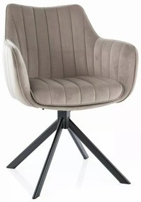 Stolička Azalia Velvet tmavobéžová