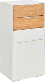 XXXLutz VYSOKÁ KOMODA, dub, biela, farba duba, 52/104/40 cm MID.YOU - Komody - 000575027101