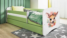 XXXLutz POSTEĽ PRE DETI A MLÁDEŽ 80/160 cm, zelená, biela MID.YOU - Detské izby - 00214200022H