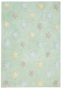 Lorena Canals koberce Ručne tkaný kusový koberec Tricolor Stars Soft Mint - 120x160 cm