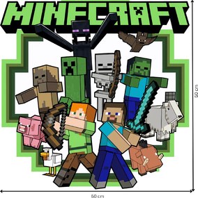 Minecraft 2 - textilná nálepka na stenu