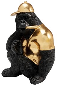 Glam Gorilla dekorácia čierno-zlatá 26 cm