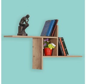 Nástenná polica 50x100 cm hnedá