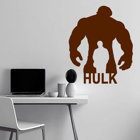 Veselá Stena Samolepka Hulk silueta Farba: hnědá, Veľkosť: 60 x 73 cm