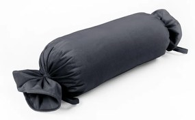 Biante Zamatový vankúš valec bonbon Velvet Prémium SVP-004 Antracitovo sivý 15x40 cm
