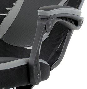 Autronic LUXUSNÉ HERNÉ KRESLO s dôrazom na ergonómiu sedenia, textil + ekokoža + plast