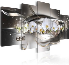 Artgeist Obraz - Steel orchids Veľkosť: 200x100, Verzia: Premium Print