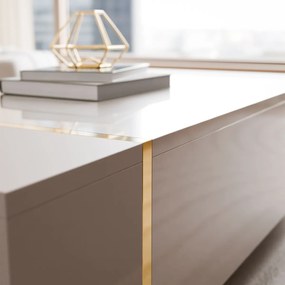 KONFERENČNÝ STOLÍK SANTINO KAŠMÍR VYSOKÝ LESK / ZLATÝ