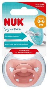 Dojčenský cumlík  NUK Signature 0-6m zeleno biela, vel. 0-6 m
