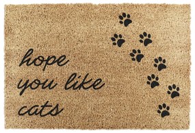 Rohožka z kokosového vlákna 60x90 cm Hope You Like Cats – Artsy Doormats