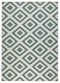 Zeleno-krémový vonkajší koberec NORTHRUGS Malta, 160 x 230 cm