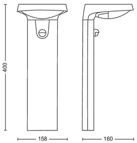 Philips - LED Vonkajšia lampa so senzorom TYLA LED/9W/230V 2700K IP44