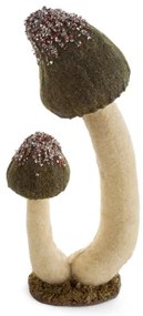 Vianočná dekorácia CHRISTMAS 221 krémová / zelená (2ks)