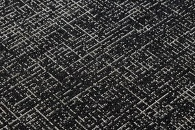 Koberec SIZAL FLOORLUX kruh 20401 Ramka čierny/strieborný