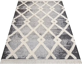 DY Sivý vzorovaný koberec v škandinávskom štýle Deli 02 Rozmer: 160x230 cm