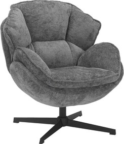 Otočné designové křeslo Betty šedé