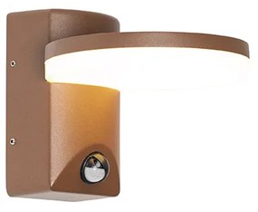Vonkajšia nástenná lampa hrdzavohnedá vrátane LED IP54 senzor pohybu - Esmee